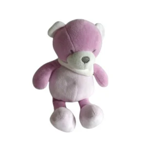 Peluche ours rose - Mes Petits Cailloux - 29 cm