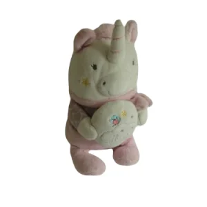 Peluche musicale licorne rose - Mots d'Enfants - 23 cm