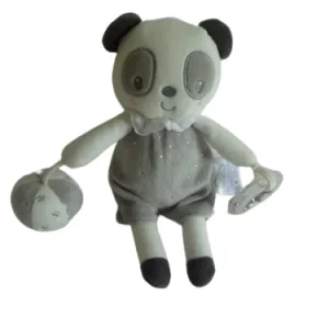 Peluche éveil panda - Mots d'Enfants - 26 cm