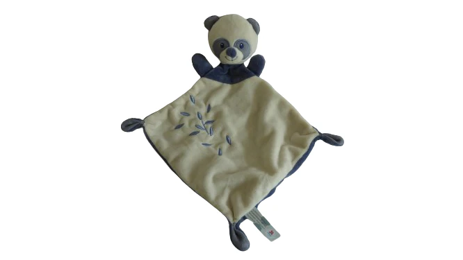 Doudou panda bleu écru plat Nicotoy Simba Toys