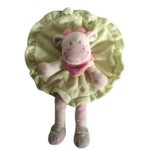 Doudou vache plat vert rose - Nicotoy Simba Dickie