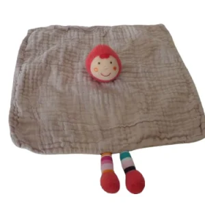 Doudou poupée Chaperon Rouge plat Ebulobo
