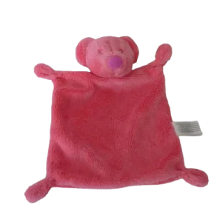 Doudou ours plat rose fuchsia Nicotoy Simba Toys