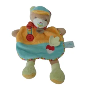 Doudou ours Simon le jardinier plat Baby'Nat