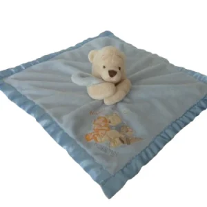 Doudou Winnie l'Ourson bleu ciel - plat - Disney