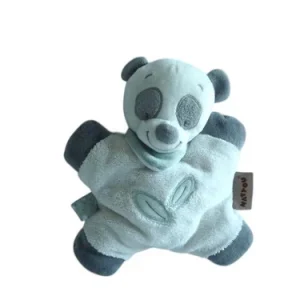 Peluche éveil panda - blanc gris - Loulou, Léa et Hippolyte - Nattou - 23 cm