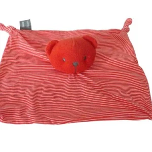 Doudou ours rouge - plat - Orchestra