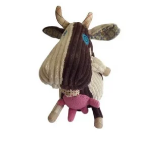 Peluche vache beige marron Milkos - Les Deglingos - 26 cm