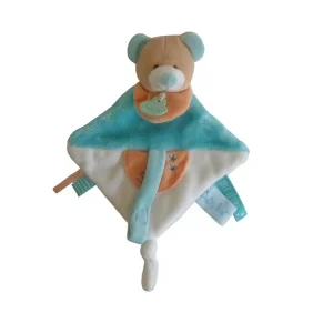 Doudou ours attache tétine - Baby'Nat BN0133