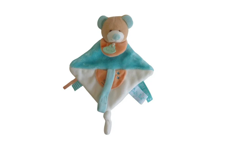 Doudou ours attache tétine - Baby'Nat BN0133