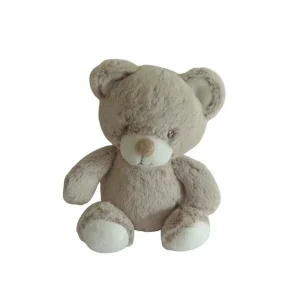Peluche ours marron chiné blanc - Tex Baby - 15 cm