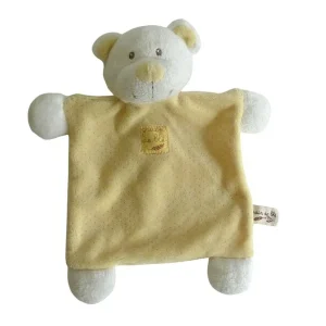 Doudou ours plat jaune - Grain de blé