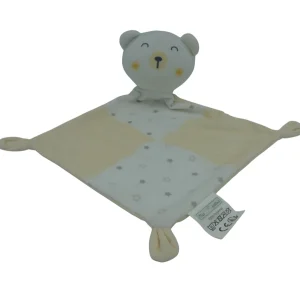 Doudou ours plat jaune - Mes Petits Cailloux