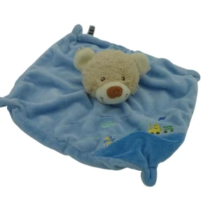 Doudou ours plat bleu - Tex Baby