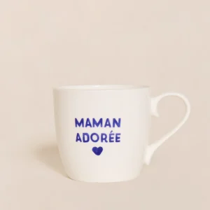 Le mug Maman - message au choix - bleu