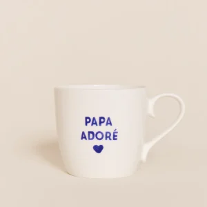 Le mug Papa - message au choix - bleu