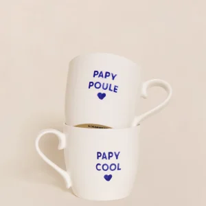 Le mug Papy - message au choix - bleu