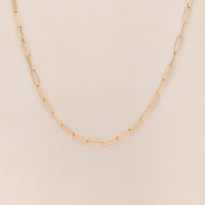 Le collier maillons fins doré à l'or fin 24 carats