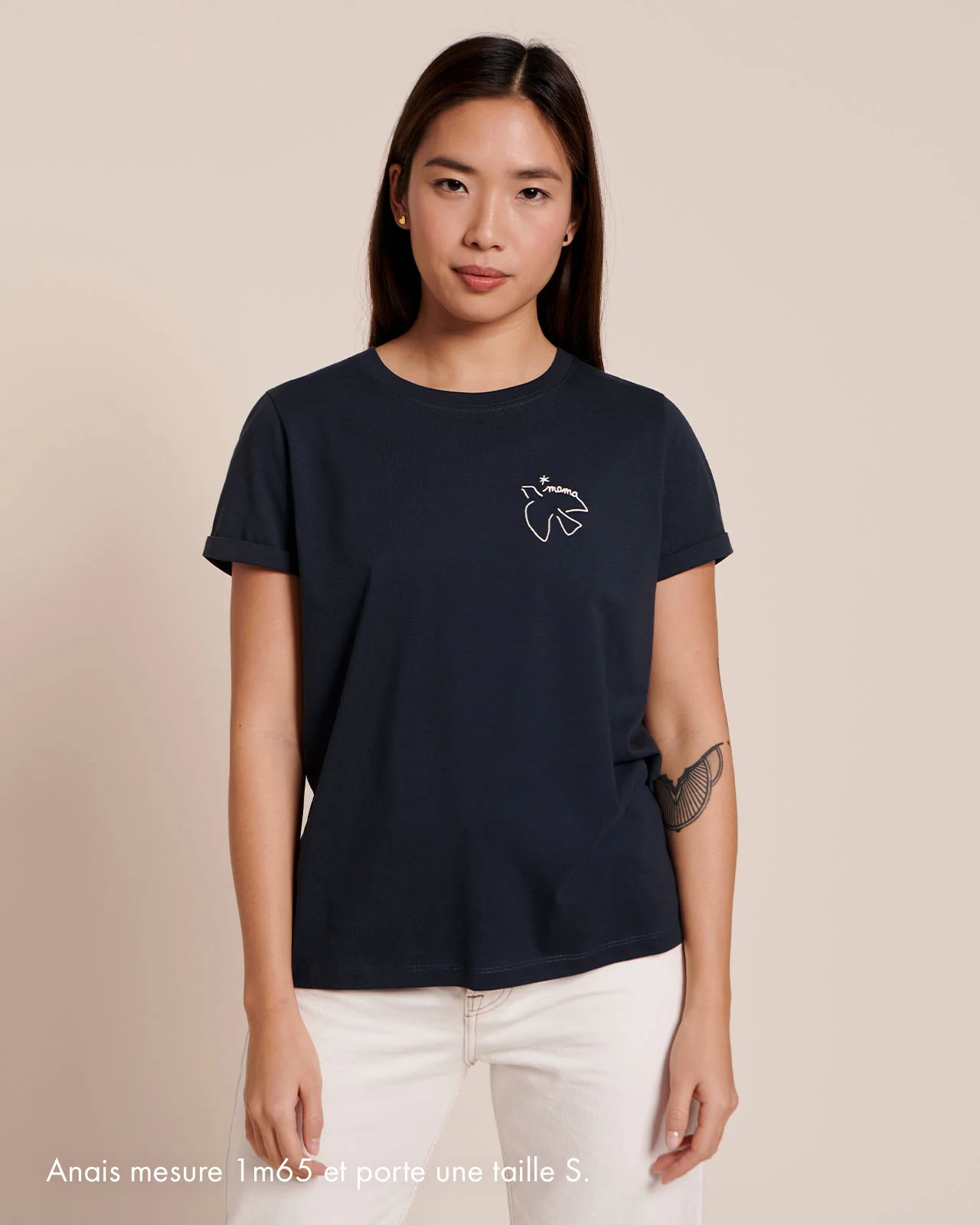 Le duo de t-shirts Mama bird / Baby bird - charbon – Image 6
