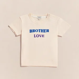 Le t-shirt Brother love en coton bio - crème