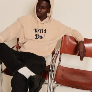 Le hoodie Wild dad en polaire recyclée - beige