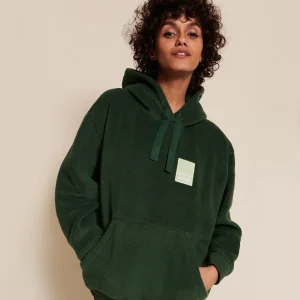 Le hoodie Mother Nature en polaire recyclée - vert nuit