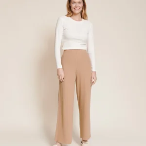 Le bas de pyjama femme en coton bio - praliné