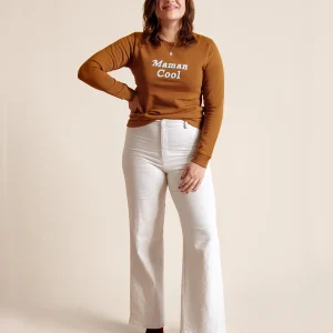 Le sweat Maman cool en coton bio - caramel