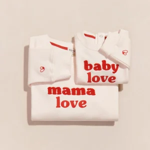 Le duo de sweats Mama love / Baby love - crème
