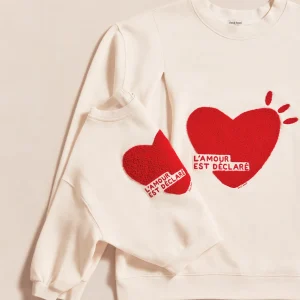 Le duo de sweats L'amour est déclaré bouclette - allaitement x mini