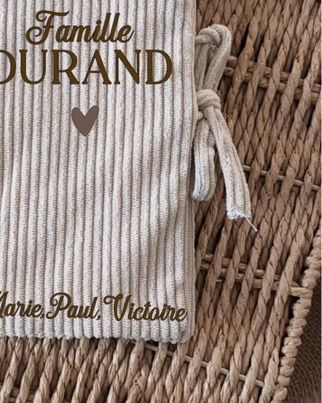 Livret de Famille - Beige velours - Nom & Prénoms – Image 2