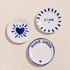 Le lot de 3 assiettes Mamie Amour - 19 cm