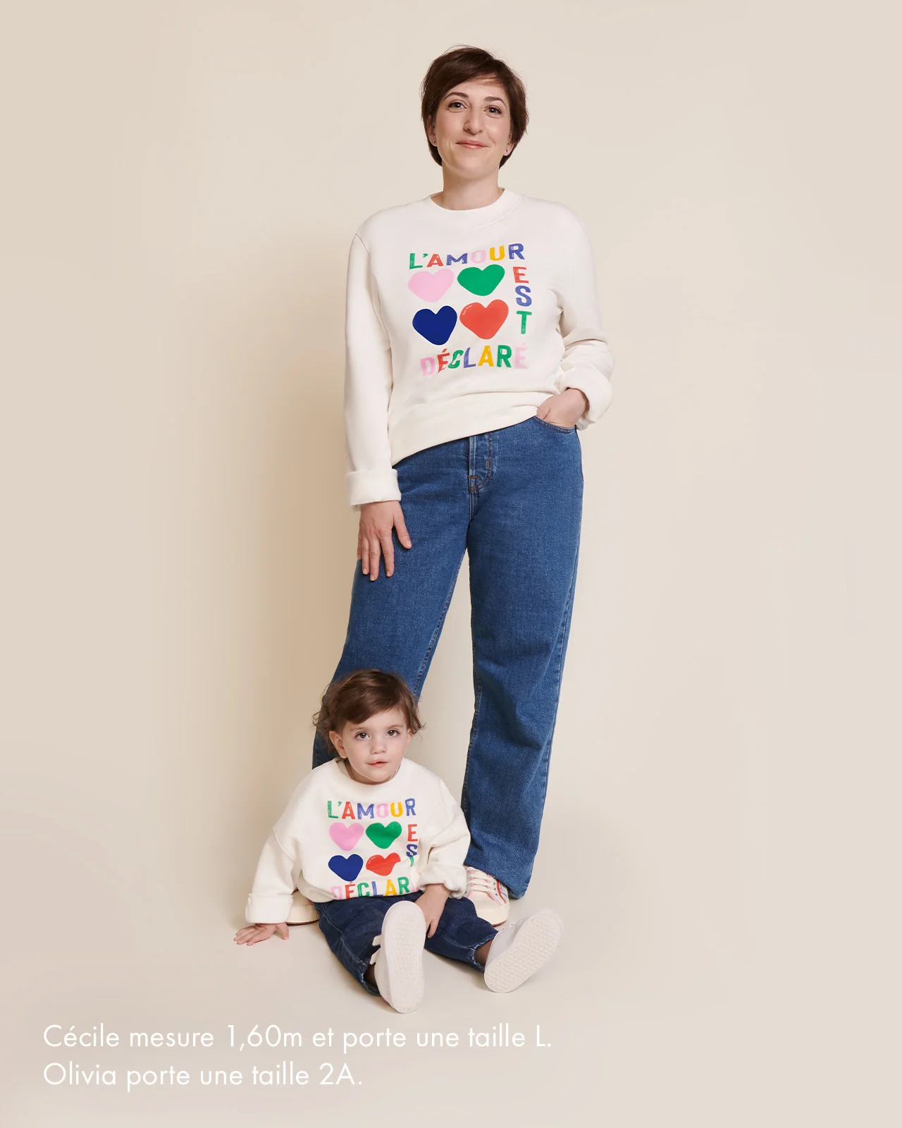 Le sweat L'amour est déclaré femme en coton bio - multicolore – Image 2