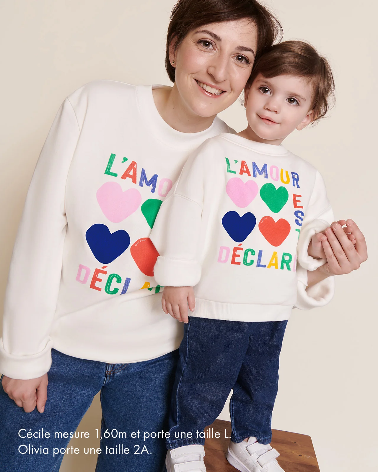 Le sweat L'amour est déclaré femme en coton bio - multicolore – Image 8