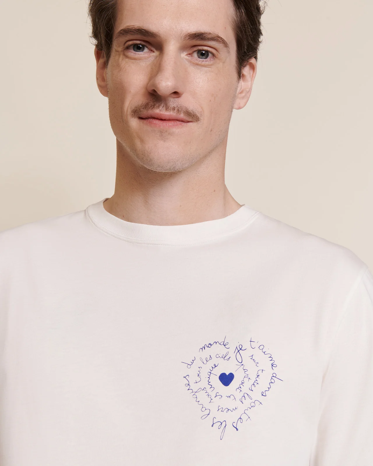 Le duo de t-shirts Je t'aime en coton bio - blanc – Image 8