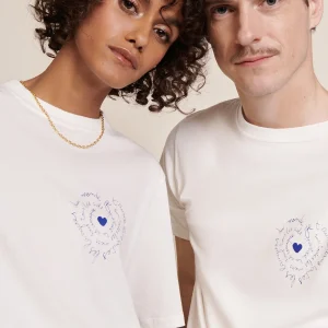 Le duo de t-shirts Je t'aime en coton bio - blanc