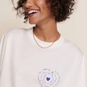 Le t-shirt Je t'aime femme en coton bio - blanc