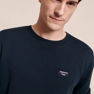 Le sweat mini patch Awesome dad en coton bio - charbon