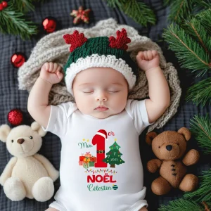 Body bébé personnalisé " Mon premier Noël"