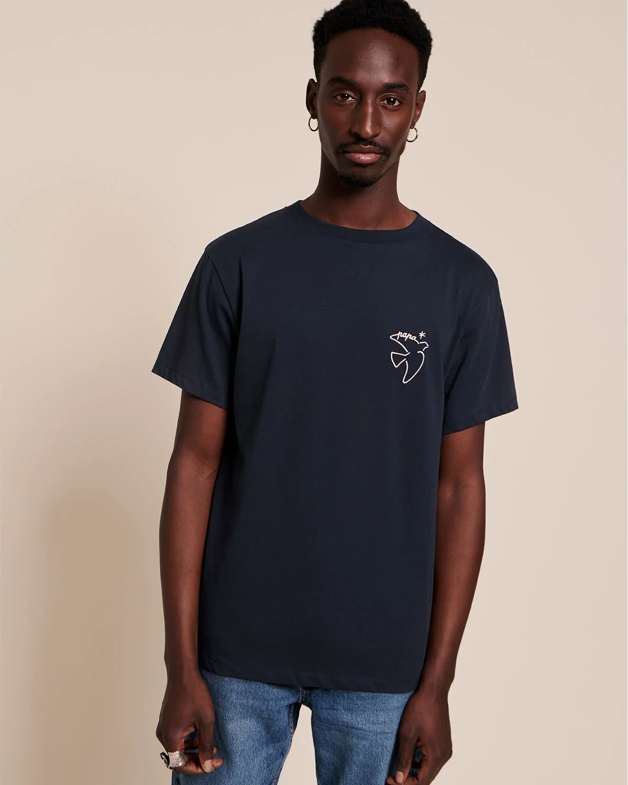 Le duo de t-shirts Papa bird / Baby bird - charbon – Image 8