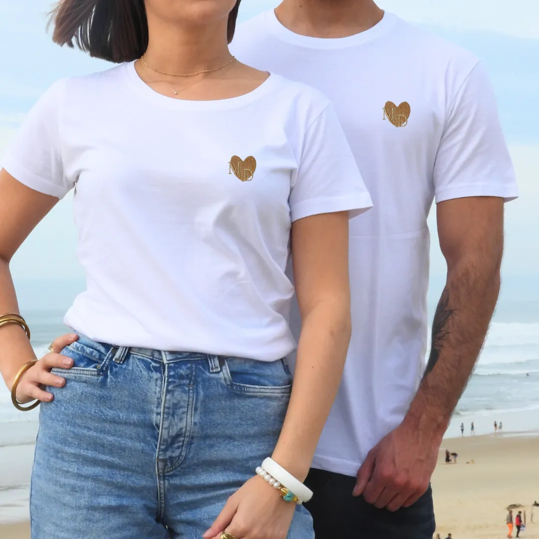 Duo broderies cœur & initiales – Image 2