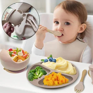 Assiette Bébé | Ensemble de Repas Six Pièces