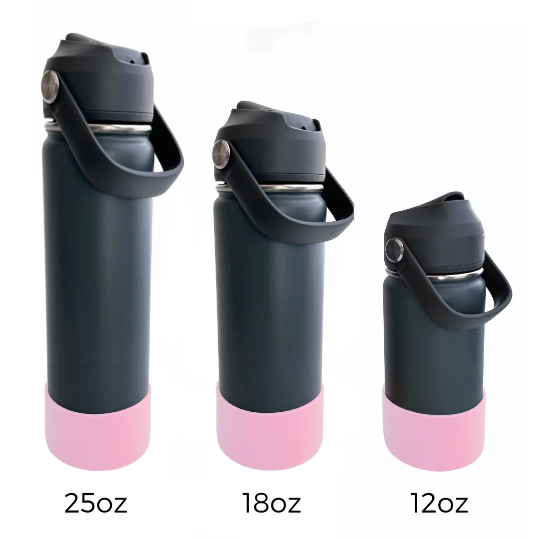 Bouteille d'eau personnalisée rose pâle