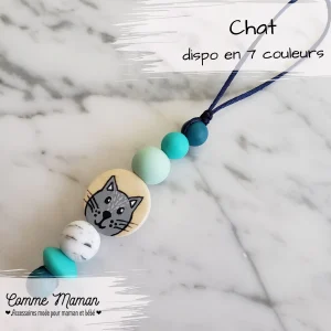 Identificateur CHAT, tirette à fermeture éclair, sac d'école, étui à crayons