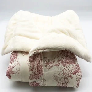 Couverture bébé personnalisée Toile de jouy bordeaux