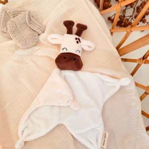 Charlie doudou girafe - Doudou Personnalisable -  Minky Vanille