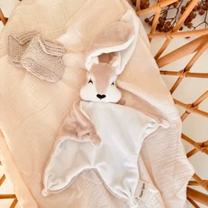 Gabin Le Lapin - Doudou Lapin Personnalisable - Minky Beige