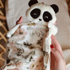 Ada le panda - Minky Ecru  - Doudou ultradoux