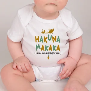 Body bébé humour, body bébé "Hakuna Makaka".