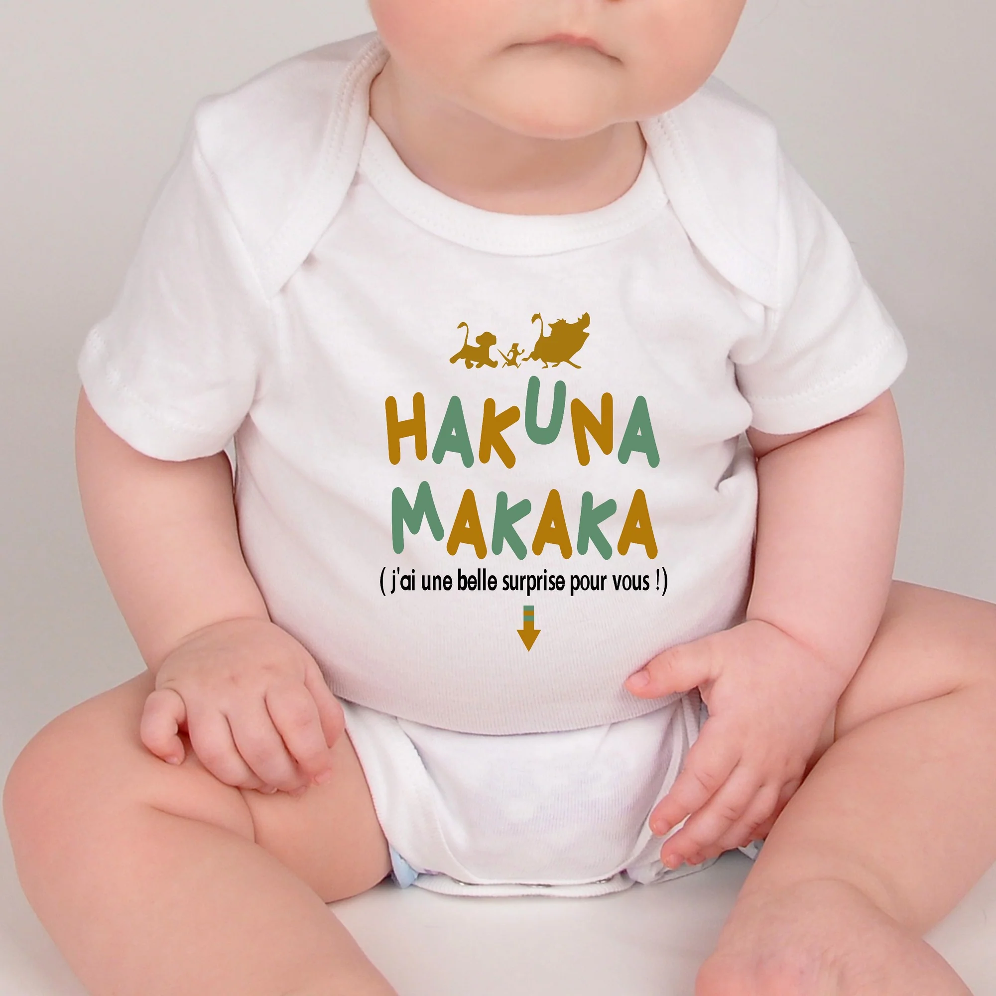Body bébé humour, body bébé "Hakuna Makaka".